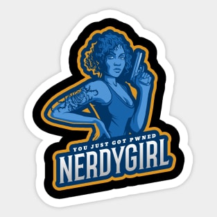 You just got pwned by a nerdygirl Sticker